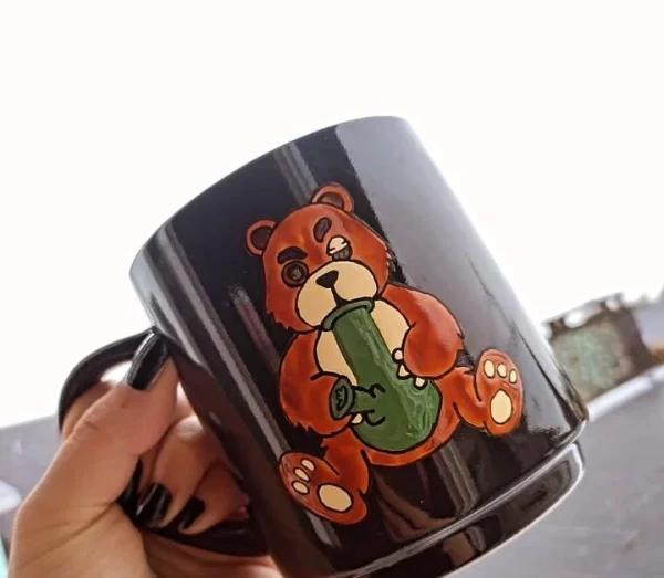 Taza oso de peluche rebelde 🔥